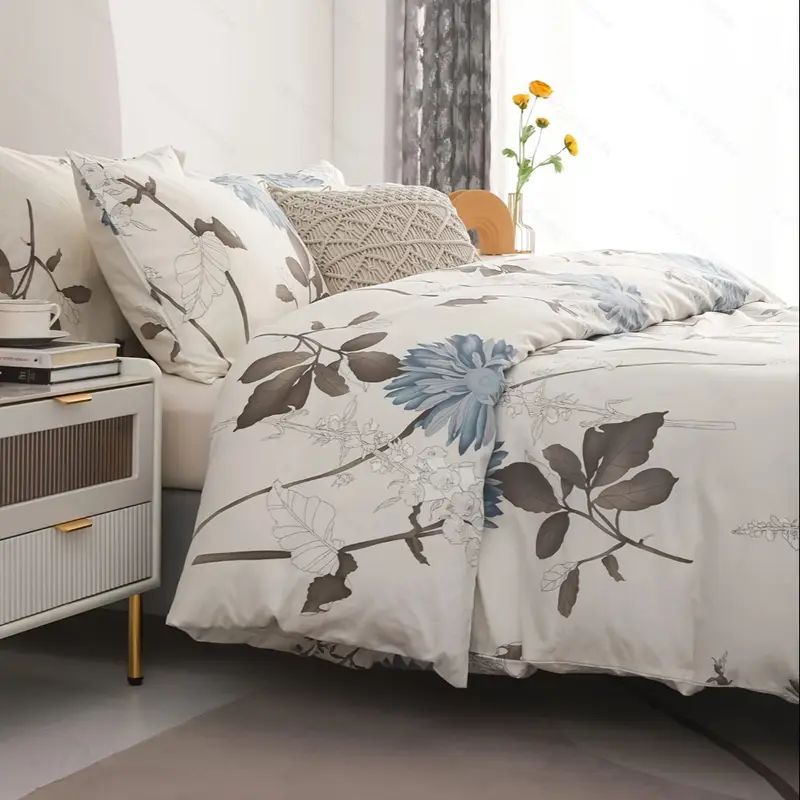 Duvet Covers Cotton Blend Soft Breathable Reinforced Design