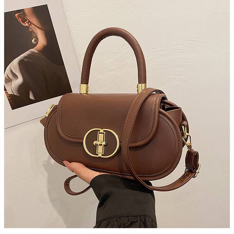 Women’s French Design Crossbody Bag – Small Shoulder Handbag with Zip Closure, Trendy Autumn Fashion Purse