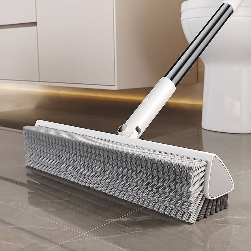 Double-Sided Grout Scrub Brush with V-Shape Bristles, Heavy-Duty Cleaning Tool for Tile Floors, Baseboards, Walls, Corners and Decks