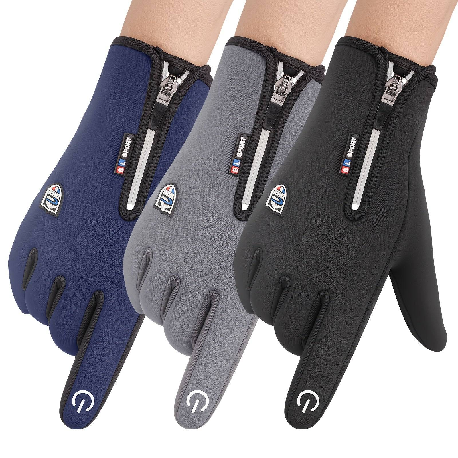 Unisex Winter Sports Gloves, Waterproof Windproof Touchscreen Gloves with Anti-Slip Design, Warm Outdoor Cycling and Skiing Gear