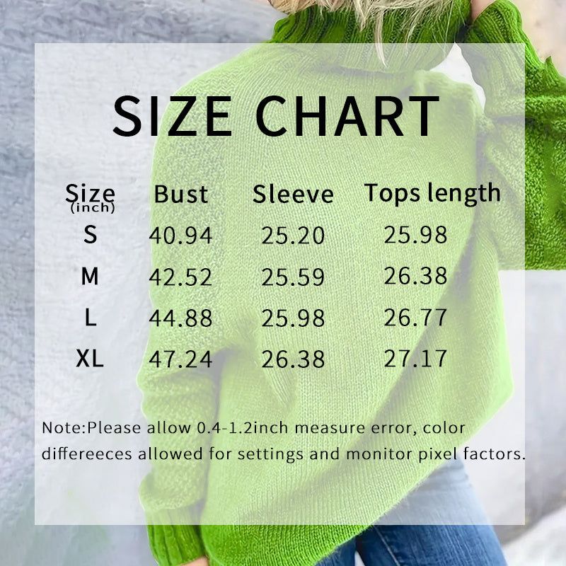 Womens Loose Fit Mock Turtleneck Knit Sweater