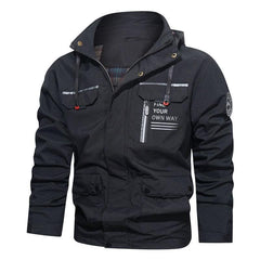 Men's Outdoor Casual Shell Jacket Sports Hooded Fleece Jacket Coat - PMMNAPOLES