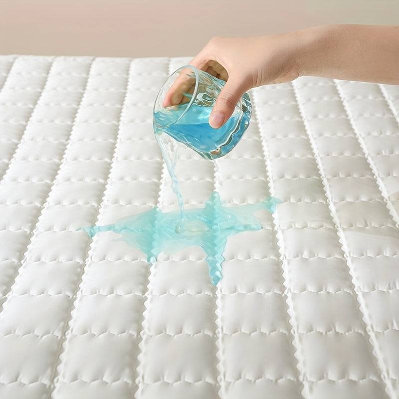 Waterproof Quilted Mattress Cover – Soft Dustproof Bedding Protector for Home, Guest Room & Hotel