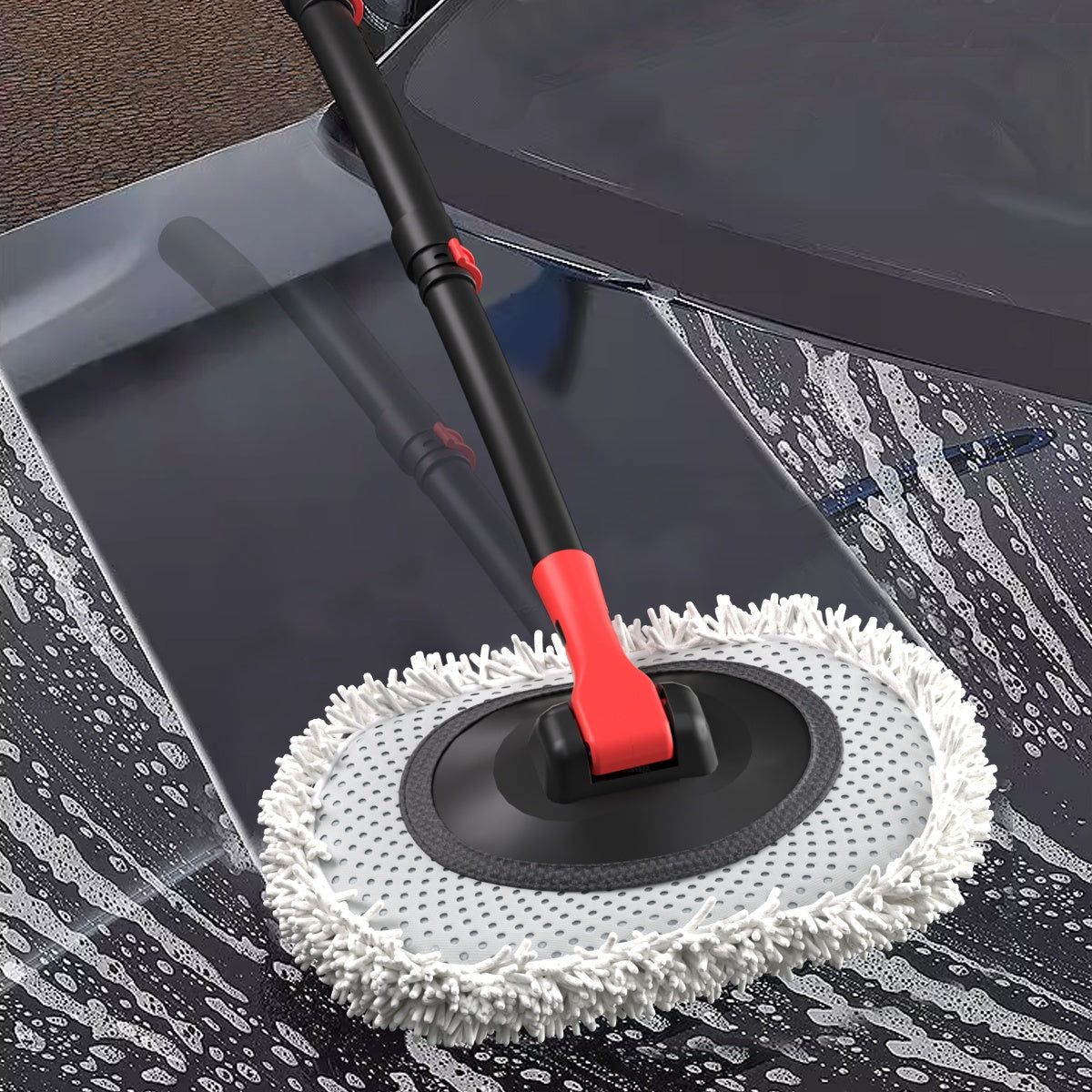 41 Inch Car Wash Mop With Hose And Soft Brush