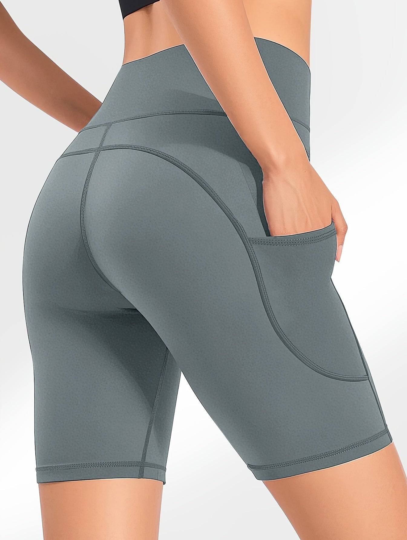 5-Pack Women’s High-Stretch Athletic Shorts with Side Pockets, Quick-Dry Breathable Fit for Fitness & Summer Training