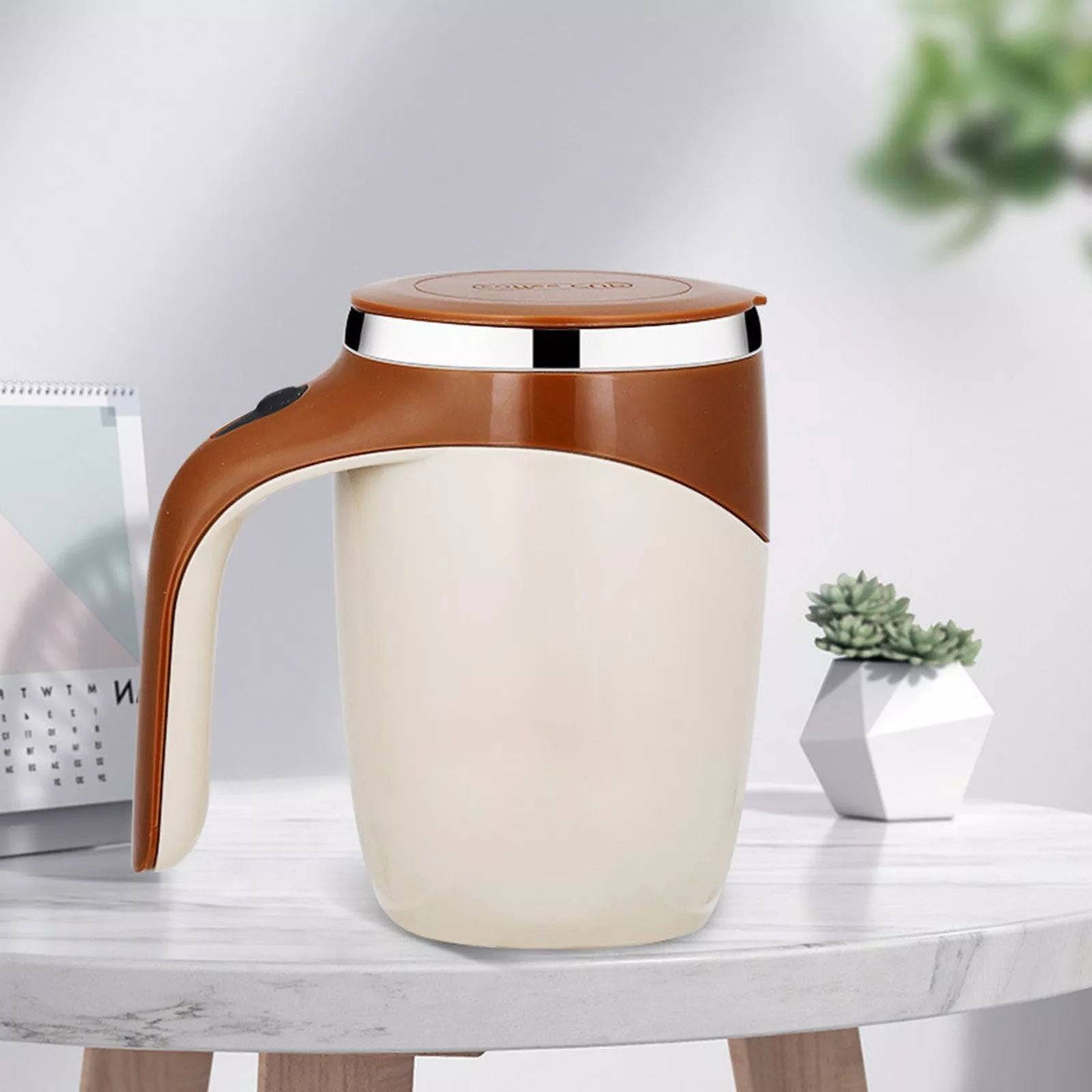 Self-Stirring Electric Coffee Mug – Rechargeable Stainless Steel Cup with Magnetic Mixing, Portable USB Design for Coffee, Tea & Shakes