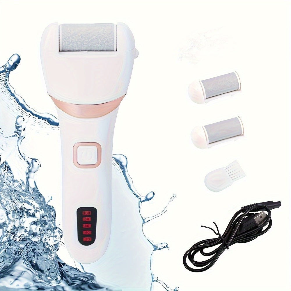 Electric Callus Remover with 3 Roller Heads