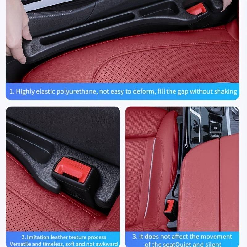 2pcs car seat gap filler and organizer with leakproof strip, trash sorting box, ergonomic design for tidy interior