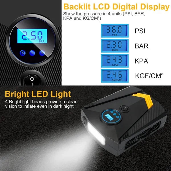 12V Tire Inflator 150PSI Digital Air Compressor