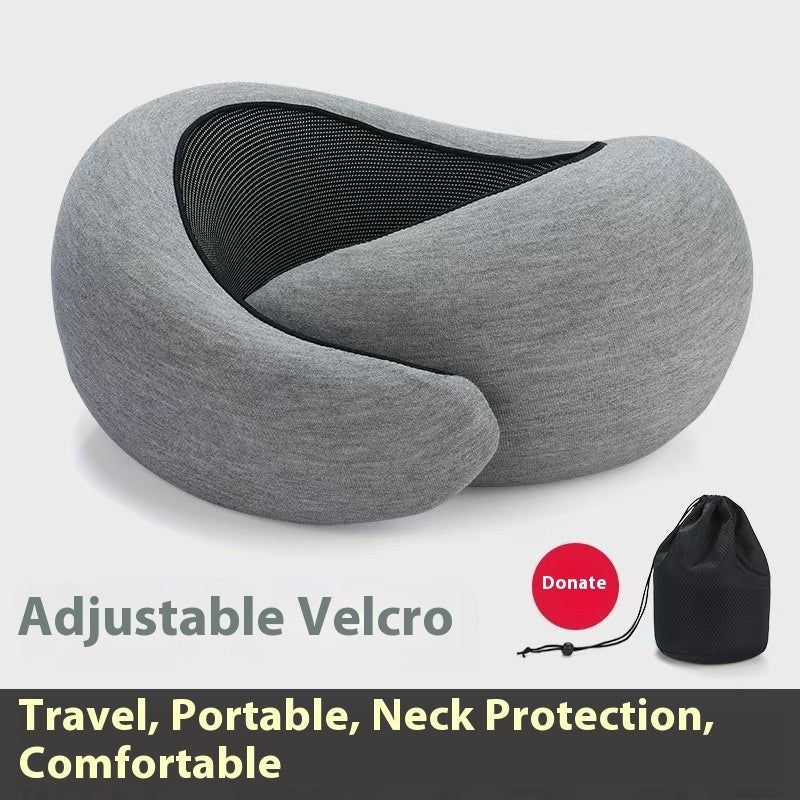 Memory Foam Travel Neck Pillow U Shape Adjustable Support