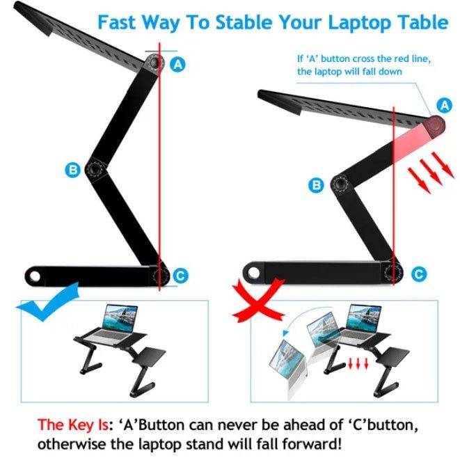 Laptop Stand for Desk Foldable Adjustable Portable Table