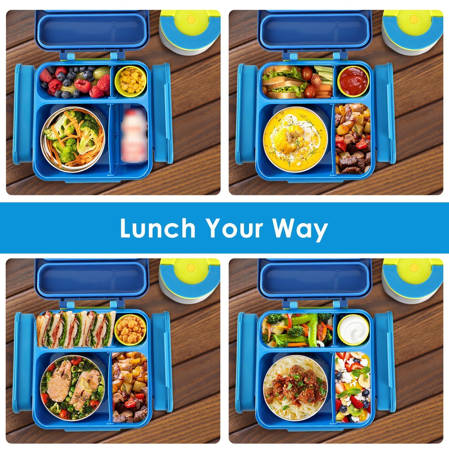 Kids Thermal Lunch Box With Insulated Storage Bag Set