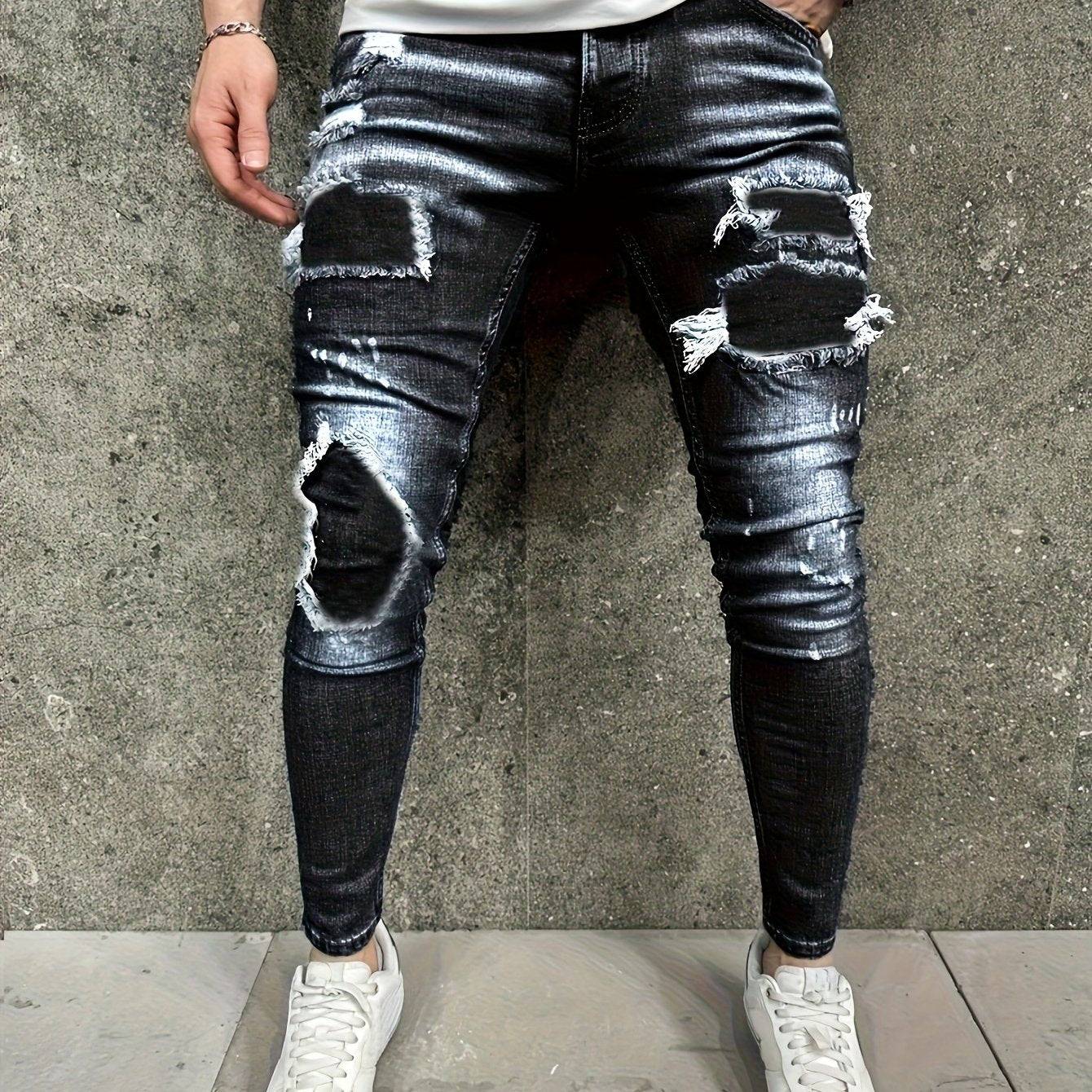 Men’s Casual Denim Pants Straight-Leg Jeans with Comfortable Fit Everyday Style for All Seasons