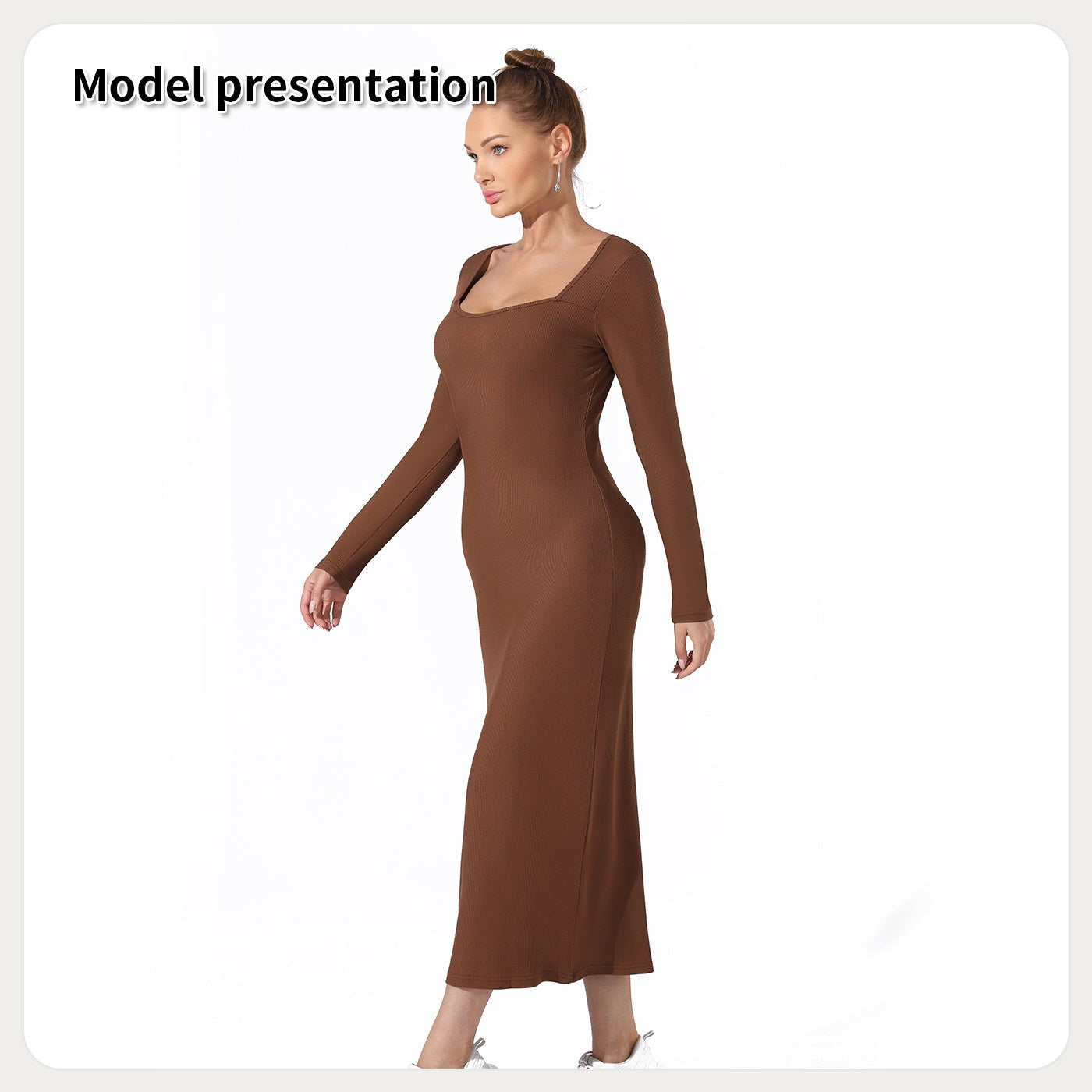 Women Casual Dress Solid Color Short Sleeve Elegant Fit