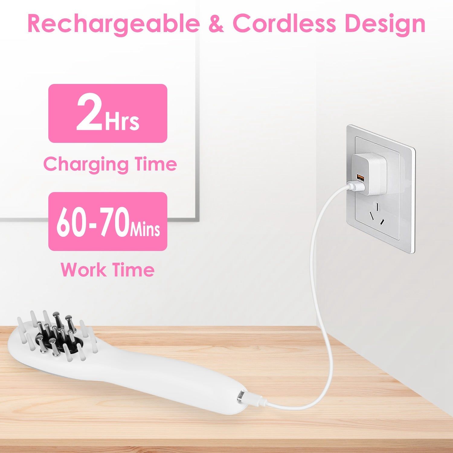 Electric Scalp Massager Comb with Light Therapy Modes