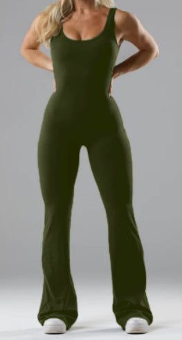 Women Slim Fit Jumpsuit Backless Yoga Exercise Outfit