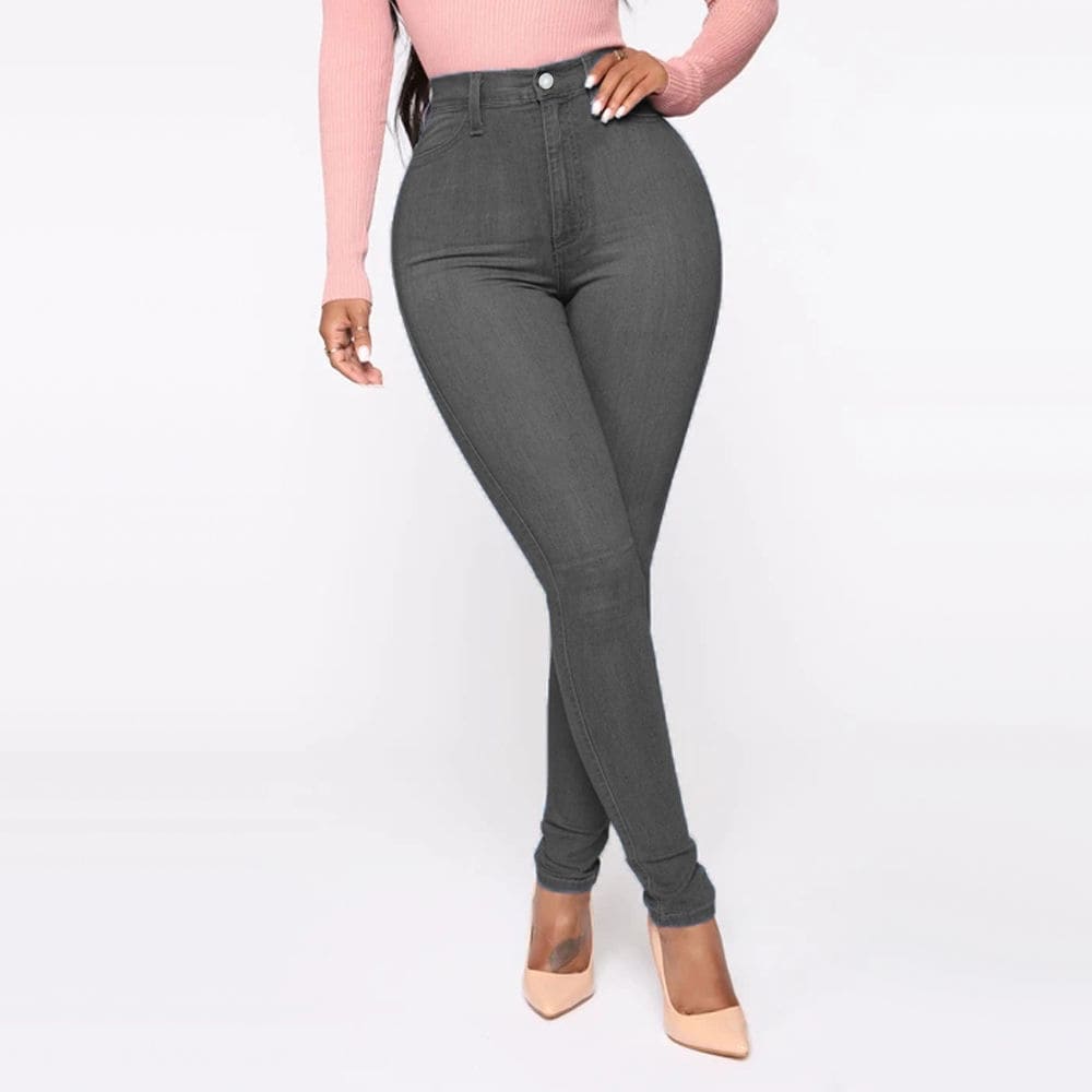 Jeans For Women High Waist Trousers With Pockets - PMMNAPOLES