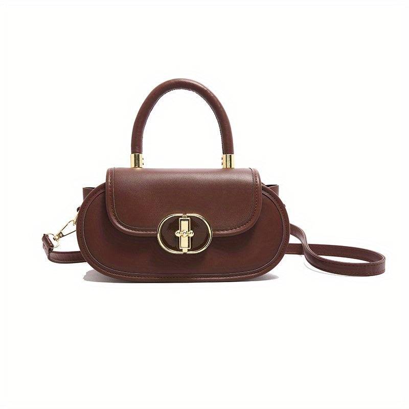 Women’s French Design Crossbody Bag – Small Shoulder Handbag with Zip Closure, Trendy Autumn Fashion Purse
