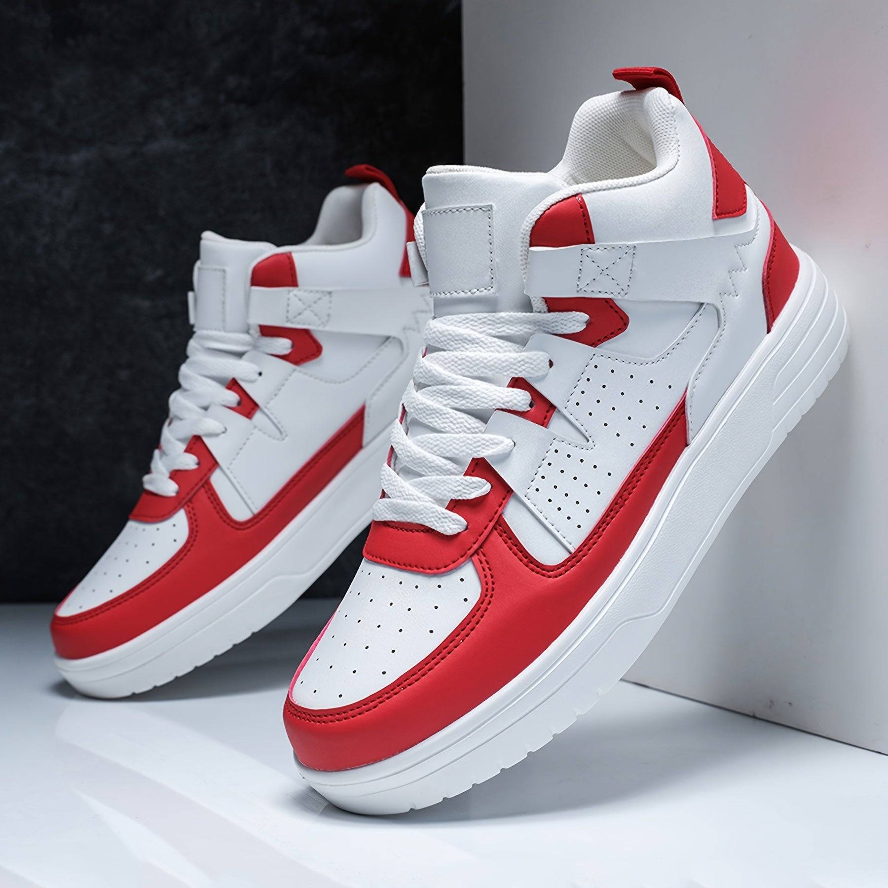 Men’s High-Top Lace-Up Sneakers – Durable Outdoor Skateboard & Casual Sports Shoes for Versatile Everyday Wear