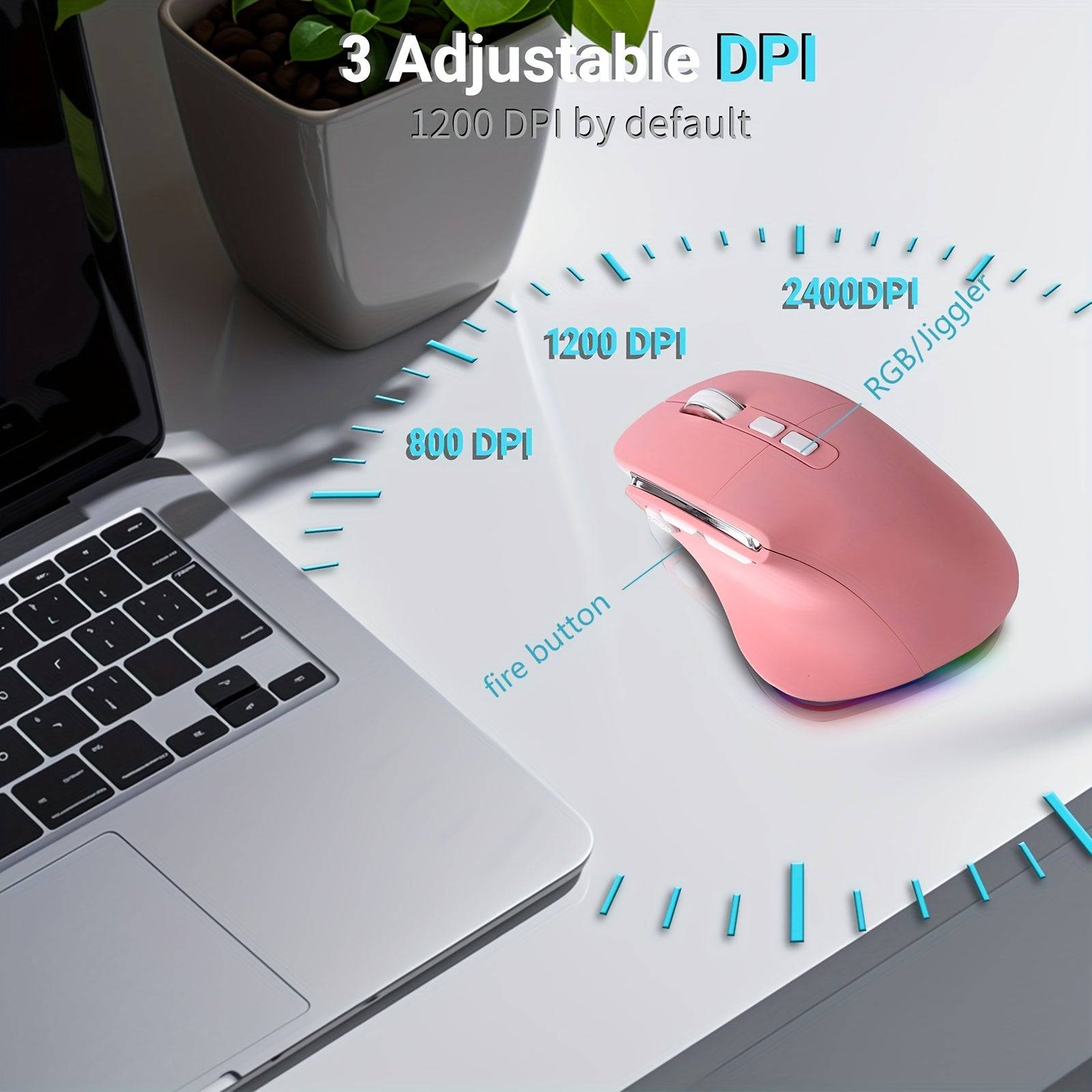 Bluetooth Vertical Ergonomic Mouse – Dual Mode, Rechargeable, 8 Buttons