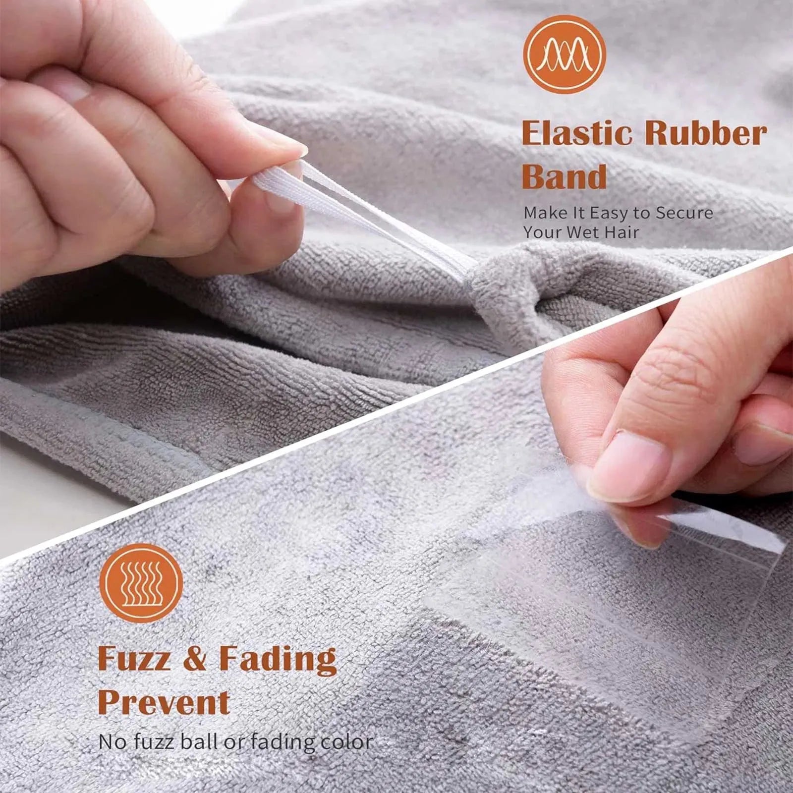 3PCS Microfiber Hair Towel Wrap Set Fast Drying