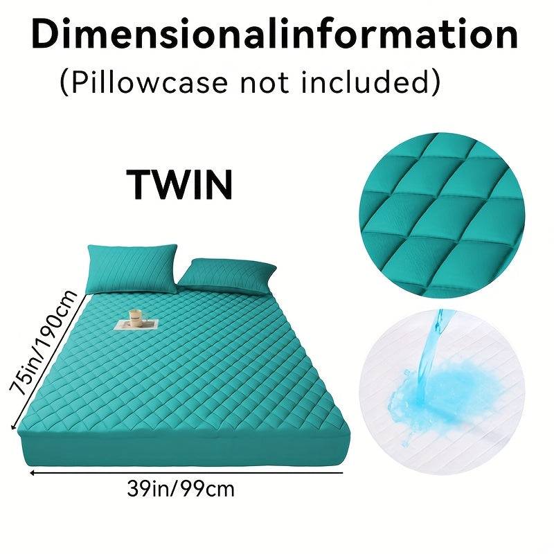 Waterproof Quilted Mattress Cover – Soft Dustproof Bedding Protector for Home, Guest Room & Hotel