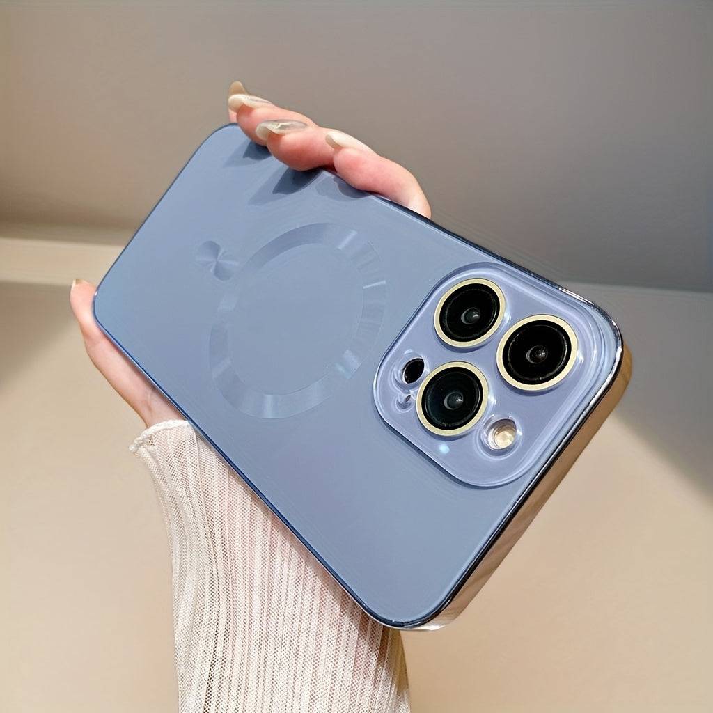 Magnetic Phone Case for iPhone 12/13/14/15/16 Pro Max Plus, Shockproof Back Cover with Wireless Charging Support and Camera Protection