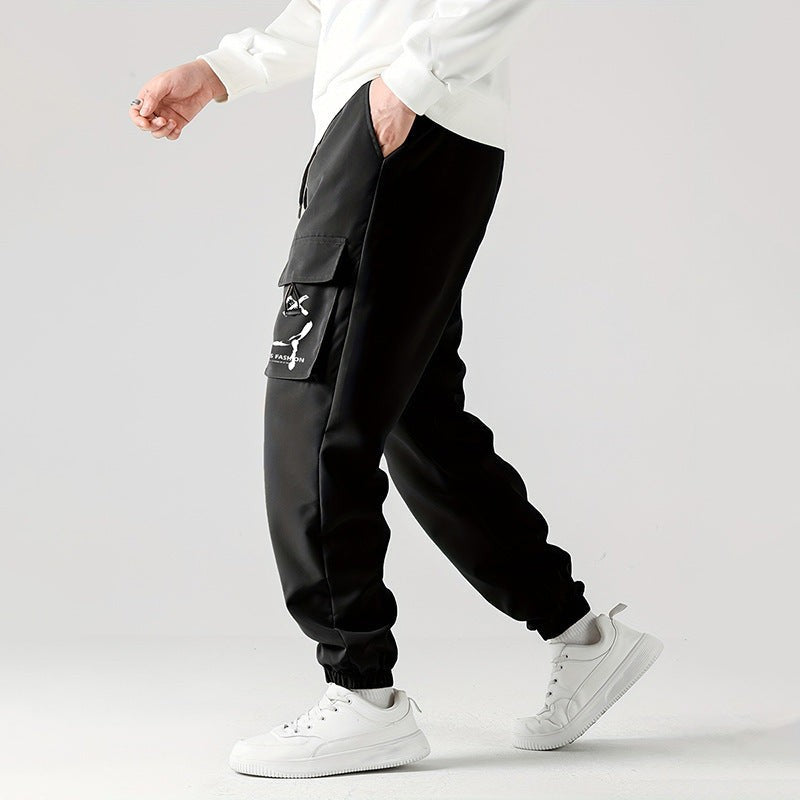 Mens Straight Leg Ankle Tie Durable Workwear Pants Everyday