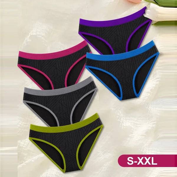 5 Pack Women Seamless Panties Breathable Comfort