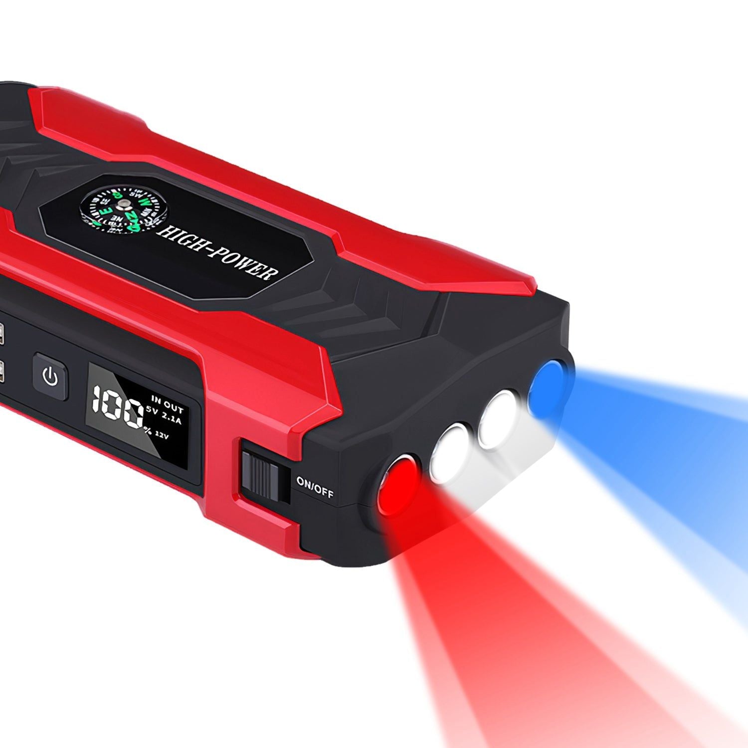 800A 28000mAh Car Jump Starter With LED And USB Power
