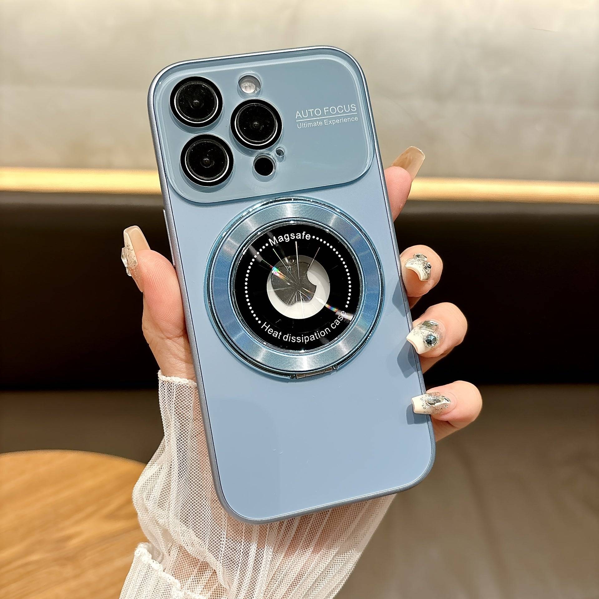 Magnetic Phone Case for iPhone 12/13/14/15/16 Pro Max Plus, Shockproof Matte Back Cover with Camera Protection, Wireless Charging Compatible