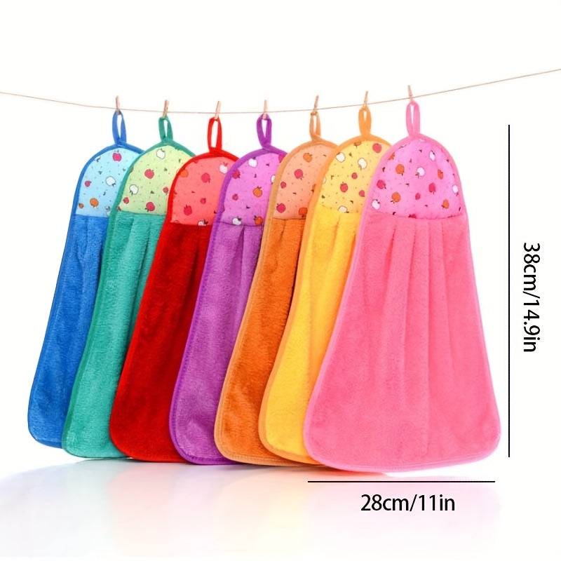7pcs Kitchen Towel Set Ultra Soft Microfiber Coral Velvet Dish Towels Super Absorbent, Non-Shedding, Cute Cartoon Designs for Cooking & Cleaning