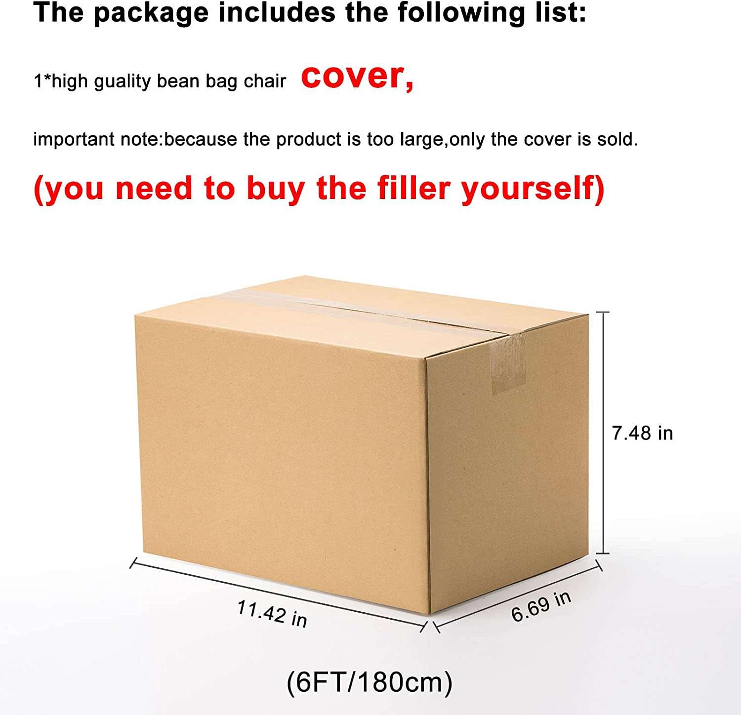 Soft PV Fleece Bean Bag Cover With Double Zipper