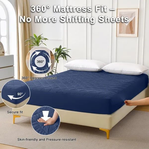 Diamond Grid Waterproof Mattress Protector Soft Cover