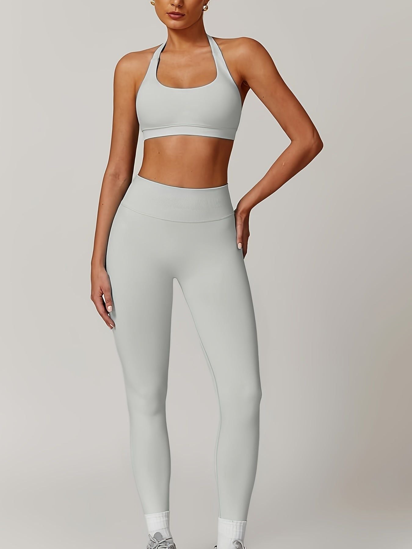 Workout Set for Women with Supportive Bra and Leggings