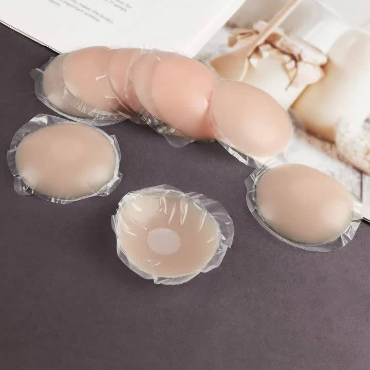 Reusable Strapless Invisible Nipple Covers 6pcs Self-Adhesive Breast Patches for Women’s Underwear Accessories