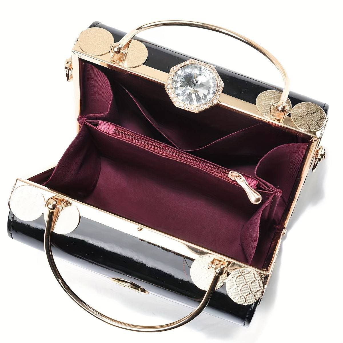Women’s Glossy Rhinestone Handbag – Elegant Luxury Crossbody Bag for Banquet, Party, Prom & Evening Events