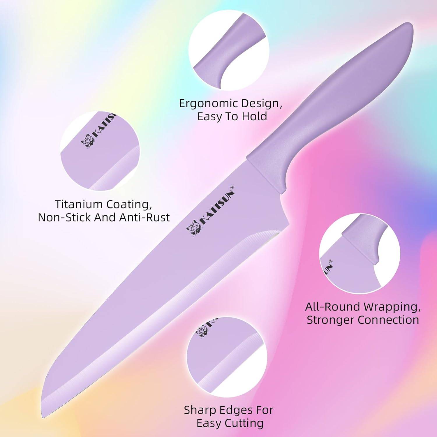 30 Piece Colorful Stainless Steel Kitchen Knife Set