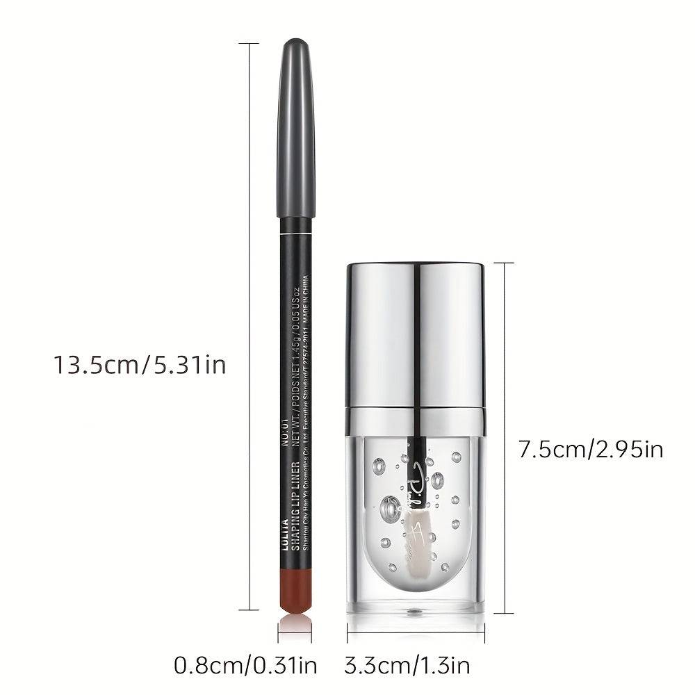 Smooth Lip Liner & Nourishing Lip Oil Set Long-Lasting Hydration for Versatile Makeup Looks Effortless Glam with Comfort Finish