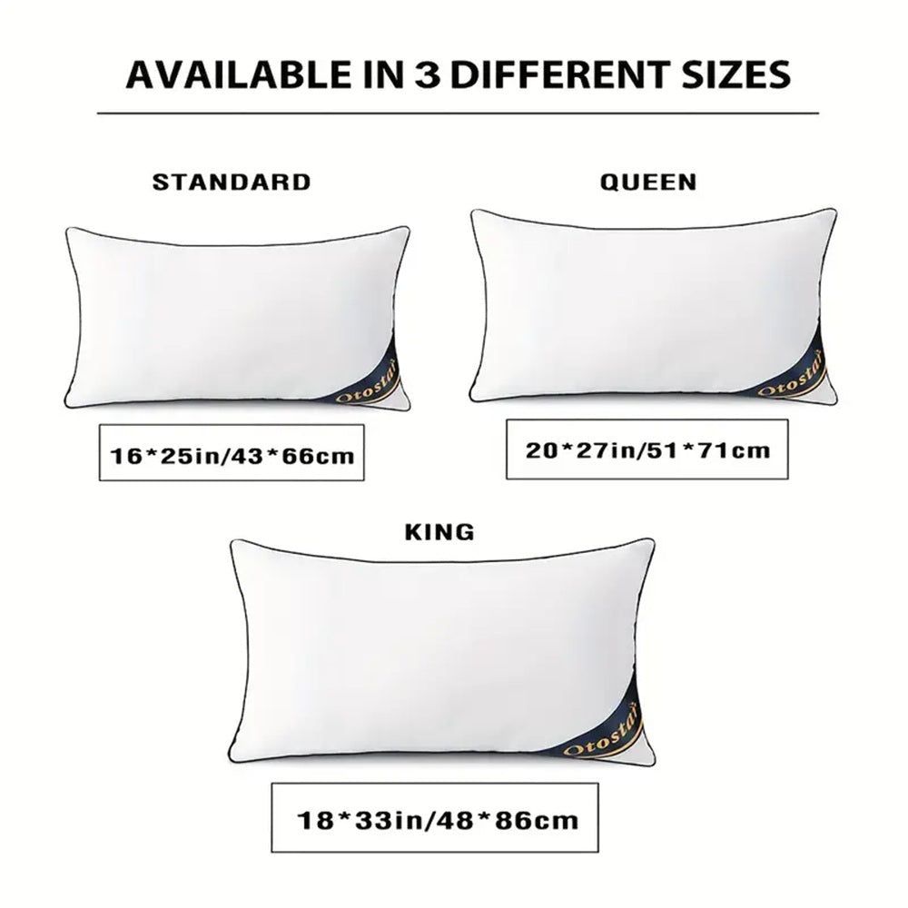Pillows Blue Cotton Soft Supportive Cushions for Sleeping