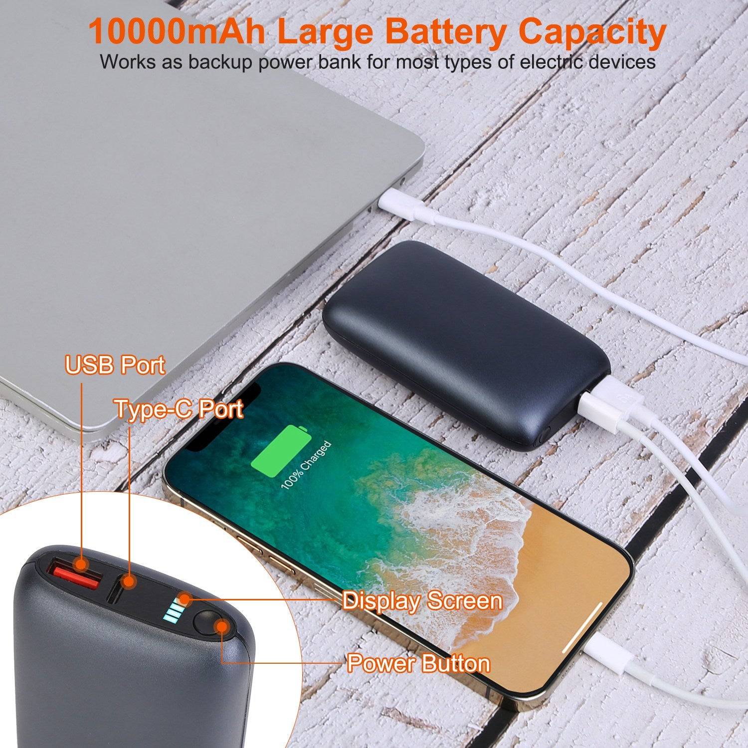 Double Sided Rechargeable Hand Warmers 10000mAh
