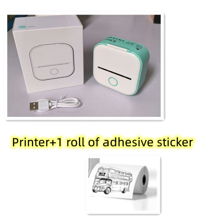 Portable Mini Thermal Label Printer Home Photo Printer Student Wrong Question Printer Bluetooth Mini Label Printer Price Tag - PMMNAPOLES