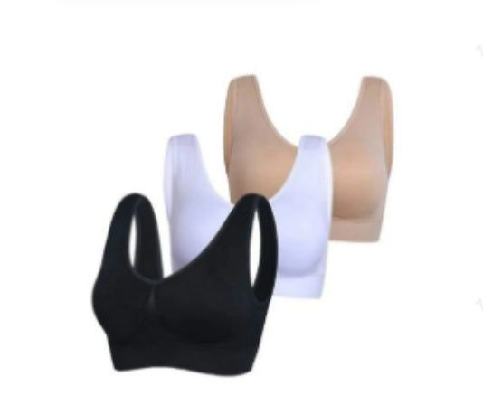 3 Pack Padded Sports Bras Medium Support