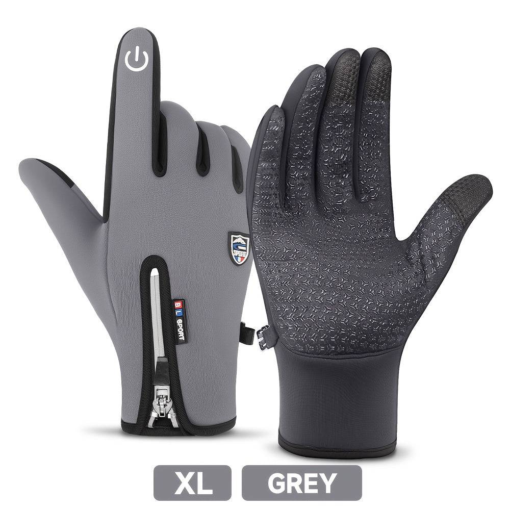 Unisex Winter Sports Gloves, Waterproof Windproof Touchscreen Gloves with Anti-Slip Design, Warm Outdoor Cycling and Skiing Gear