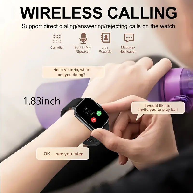1.85 Inch Smart Watch with Bluetooth Calling