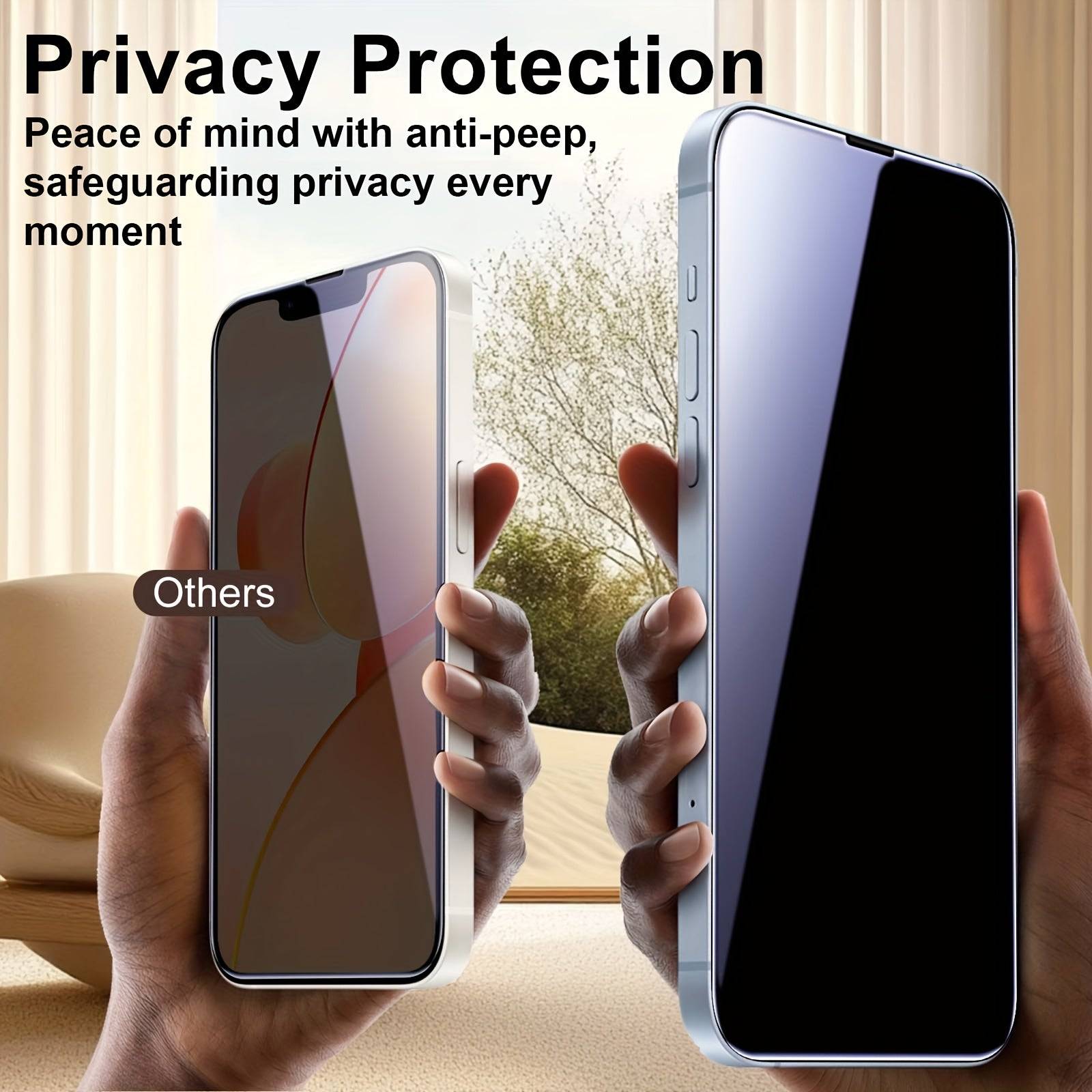 8-Pack Anti-Spy Screen Protector for iPhone X–16 Pro Max 9H Tempered Glass, Privacy, Scratch & Fingerprint Resistant