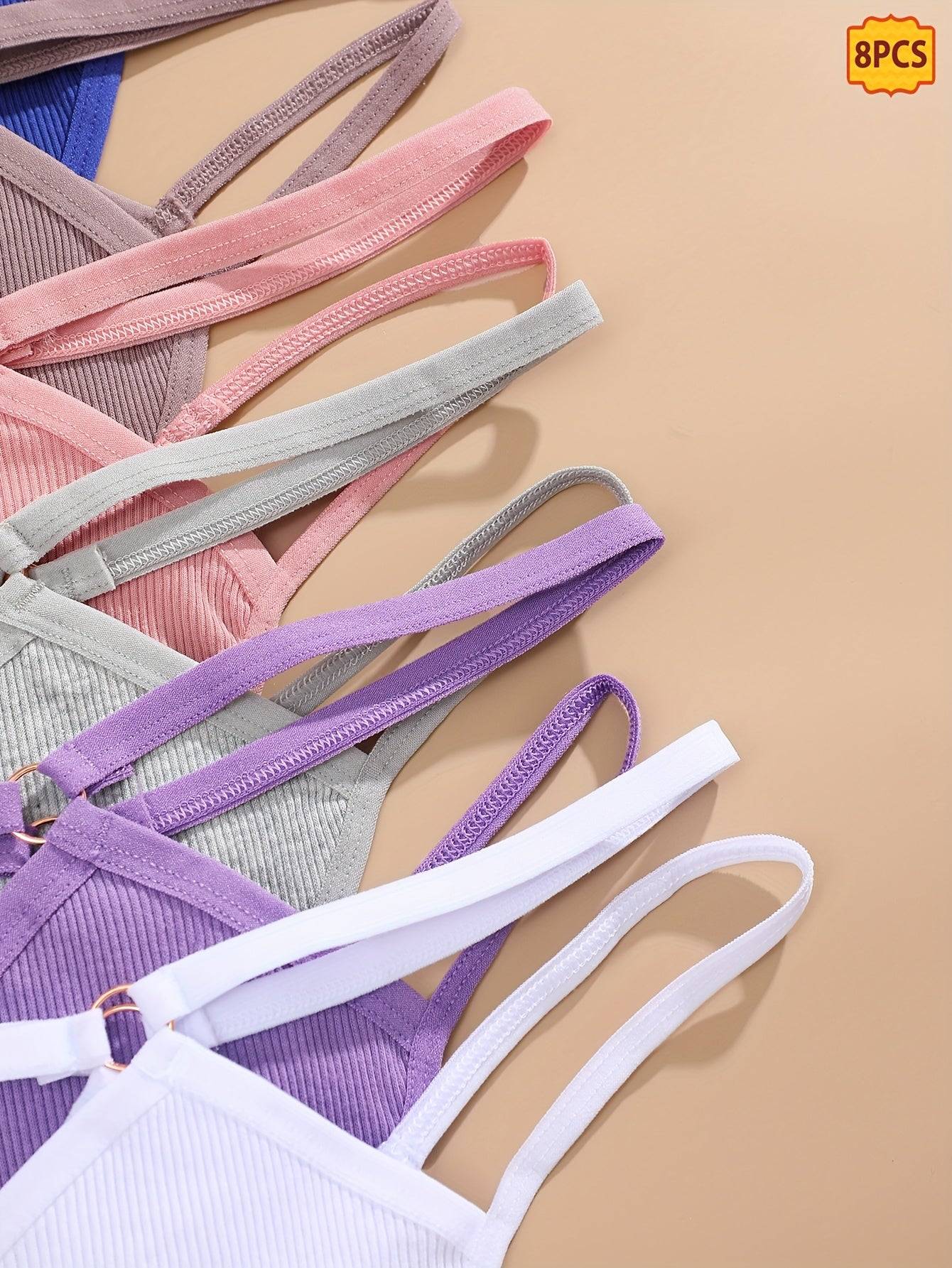 8-Pack Cotton Thong Set for Women – Soft, Breathable & Light-Tone Friendly Underwear