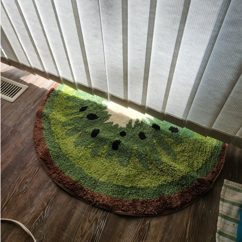 Kiwi Fruit Bath Mat Non Slip Quick Dry