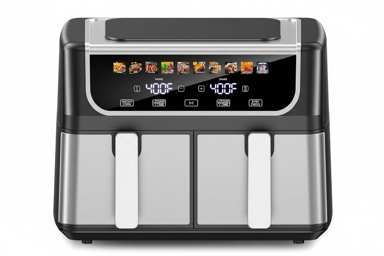 Air Fryer Dual Basket 9.5L with 10 Preset Modes