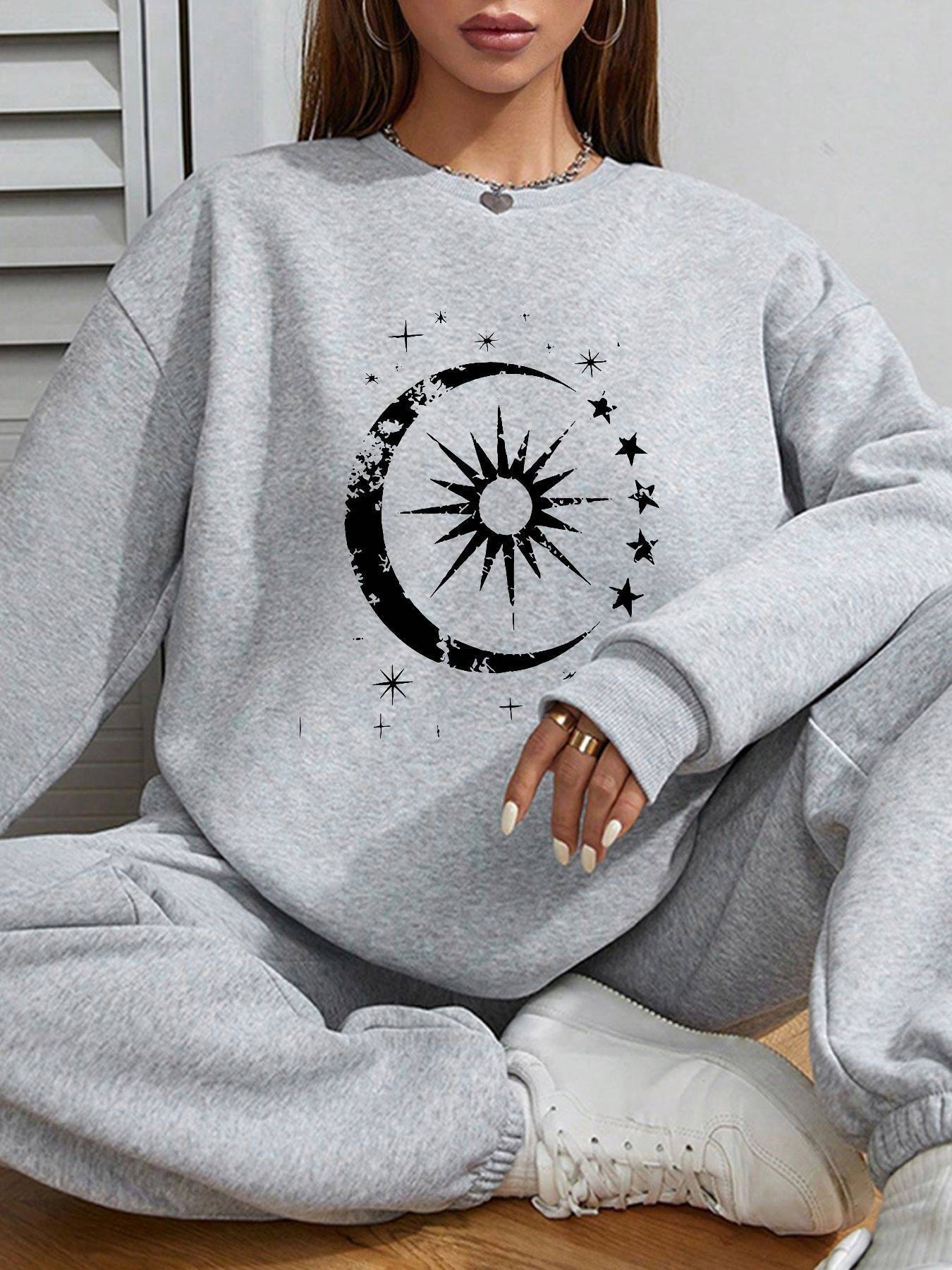 Long Sleeve T Shirt Women Crew Neck with Pockets